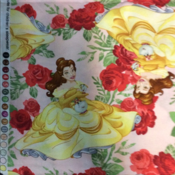 Disney BELLE Beauty & Beast cotton fabric FQ New - Picture 2 of 3